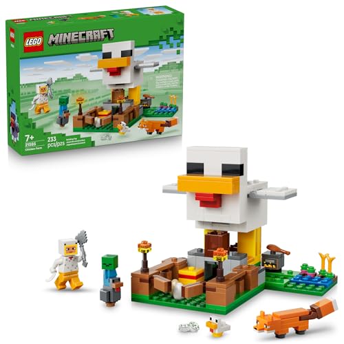 LEGO Minecraft Chicken Farm Building Toy for Kids - Video ...