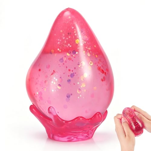 Squishy Stress Ball,Water Drop Fidget Stress Ball,Ice Squishy Stress Cube-Drop ...