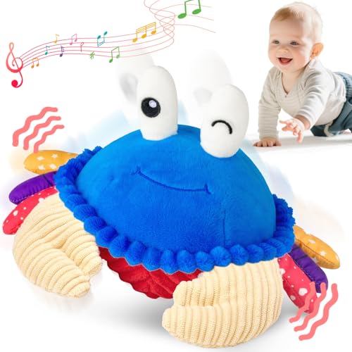 Baby Toys 6-12 Months, Musical Crawling Crab Plush Toy - ...