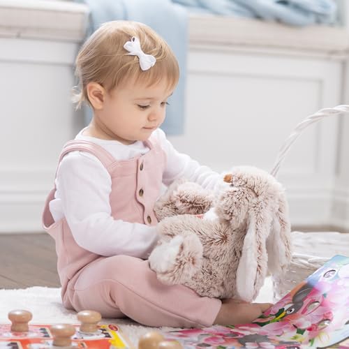 Melissa & Doug Burrow Bunny Stuffed Animal Plushie with Big Feet, Floppy Ears & Fluffy Tail, Adorable Pretend Play Toddler Toys for Girls & Boys 3+ - Image 2