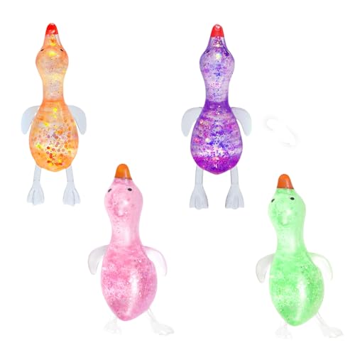 Squishy Stress Relief Animal Toys - 4pcs Colorful Glitter Fidget ...