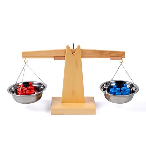 Montessori Wooden Balance Beam Weighing Scale Early Childhood Education Tools Montessori Early Development Toy Montessori Materials - Image 2