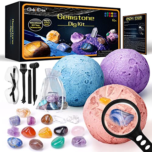 GobiDex Gemstones Dig Kit, Solar System Science Kit for Kids, ...