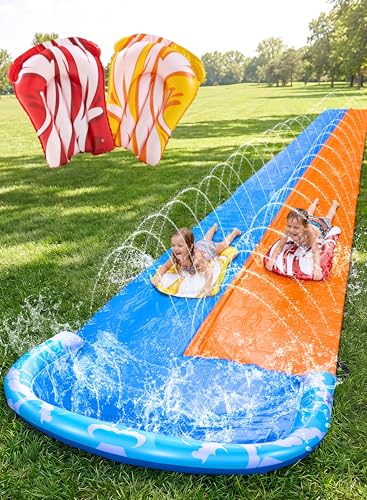 JOYIN 22.5ft Water Slides and 2 Bodyboards, Lawn Water Slide ...