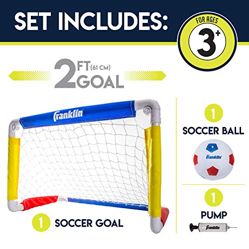 Franklin Sports Kids Soccer Goal with Ball & Pump - 24 X 16 - Image 2