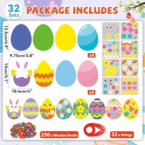 Qyeahkj 30 Pack Spring Tree Craft Kit DIY Flower Butterfly Bee Craft 3D Art Paper Crafts Easter Summer Stickers Game Activities for Home Party Favor - Image 2