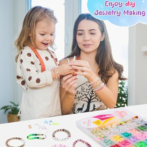 OHOME Back to School Supplies - 5300 Clay Beads Bracelet Making Kit,Arts and Crafts for Kids Ages 8-12,Easter Crafts Games Toys for 3-10 Year Old Birthday - Image 4
