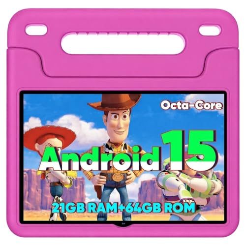 WXUNJA Android 15 Kids Tablet, 2025 Upgraded 10.1 Inch Tablets ...