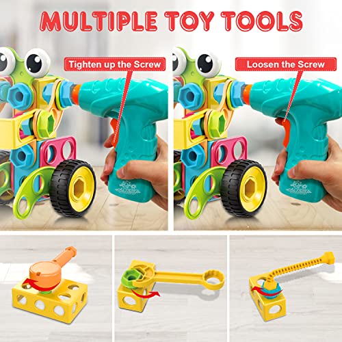 NXONE 195 PCS Educational STEM Toys for Boys and Girls Ages 3 4 5 6 7 8 9 10 Construction Building Blocks Toy Building Sets Kids Toys Creative Activities Games with Storage Box - Image 5