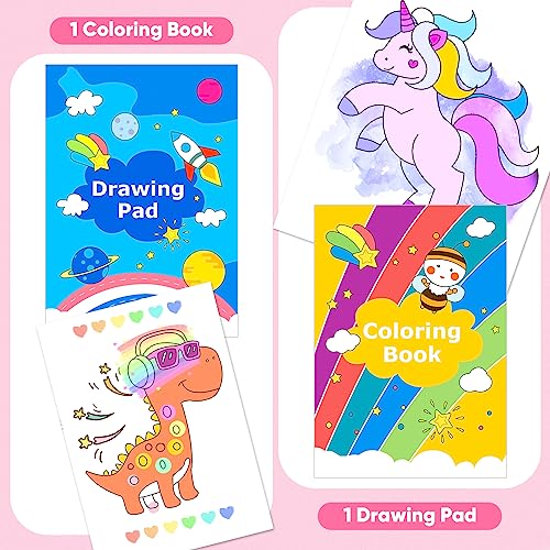 iBayam Art Supplies, 149-Pack Drawing Kit Painting Art Set Art Kits Gifts Box, Arts and Crafts for Kids Girls Boys, with Coloring Book, Crayons, Pastels, Pencils, Watercolor Pens & Cakes (Pink) - Image 3