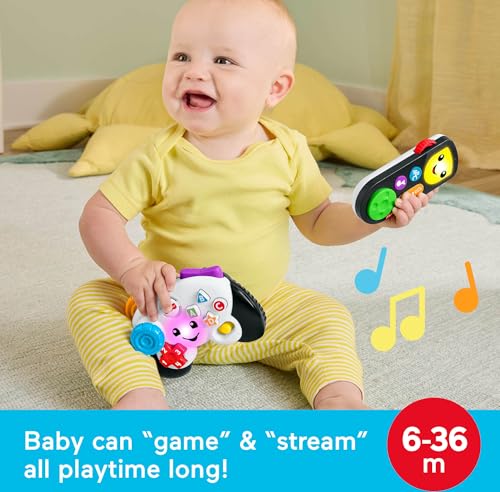 Fisher-Price Baby & Toddler Toys Laugh & Learn Play & Stream Tech Set, Pretend Video Game & Remote Control for Infants Ages 6+ Months - Image 2