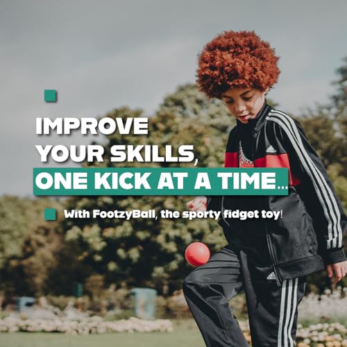 FootzyBall Bouncy Fidget String Football | Kid Teen Adult Active Play Kick Solo Practice Training Workout | Adjustable Stress and Anxiety Relief | Special Needs Sport Toys | by Blue Orange Games - Image 3