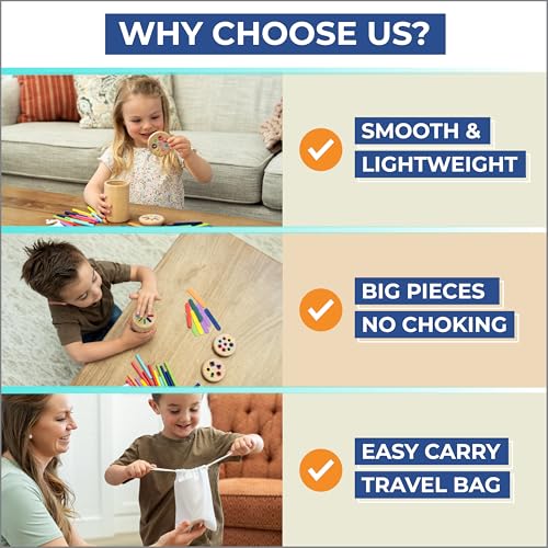 Wooden Montessori Baby Toddler Toys: 3 in 1 Learning Fine Motor Skills Juguetes, Educational Color Sorting Fidget Sensory Toys for Toddlers Boys Girls Gifts Object Permanence Cause and Effect - Image 2