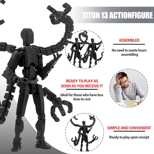 T13 Already Assembled Action Figure Accessories,T13 Multi-Jointed Movable,for Collectors Desktop Decorations t-13 Movability 3D Printed Toys - Image 3