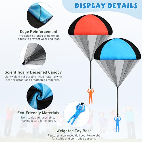 Parachute Toy for Kids, Outdoor Toys Flying Parachute Men, Inside & Outside Toys for or 3 4 5 6 7 8 9 10 11 12 Year Old, Easter Basket Stuffers for Kids Grandkids Ideal 2026 Unique Party Favors - Image 4