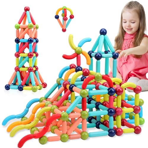 COUOMOXA Magnetic Building Blocks for Toddlers: STEM Educational Toys for ...