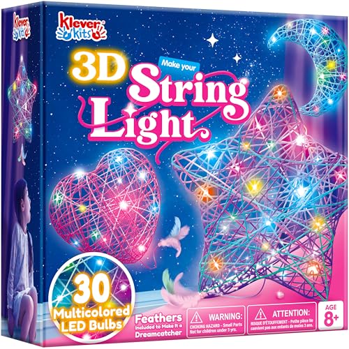 Klever Kits 3D String Art Kit for Kids, Light Up ...