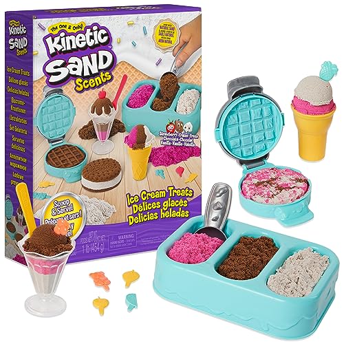 Kinetic Sand Scents, Ice Cream Treats Playset with 3 Colors ...